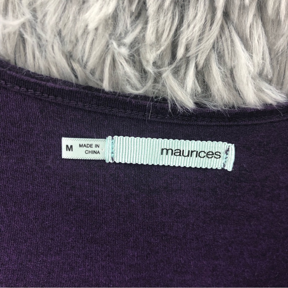 Maurices Tank Top Medium Rebel Spellout Embellished Purple Soft Shirt - Picture 3 of 8